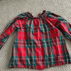 Red plaid jcrew top